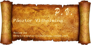 Pásztor Vilhelmina névjegykártya