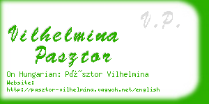 vilhelmina pasztor business card
